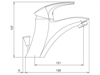 Baterie lavoar Ferro, Metalia 57, cu ventil, crom 